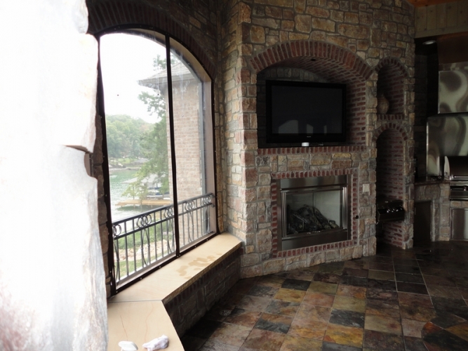 Custom Strataglass In Closed Position Installation In Progress